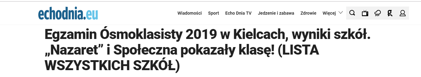 Artykuł w Echo Dnia