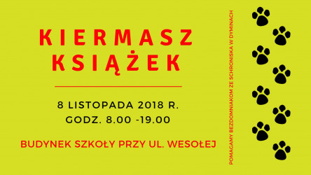 Kiermasz książek dla Schroniska w Dyminach