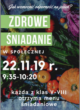 Zdrowe śniadanie w Społecznej!